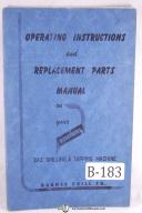 Barnesdril-Barnes Drill 201 1/4 Drilling Machine Operation Manual-201 1/4-05